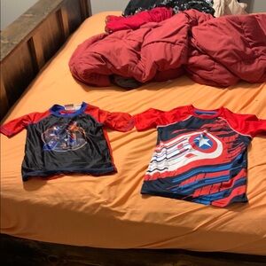 Marvel Red and Blue Avengers Graphic Shirt